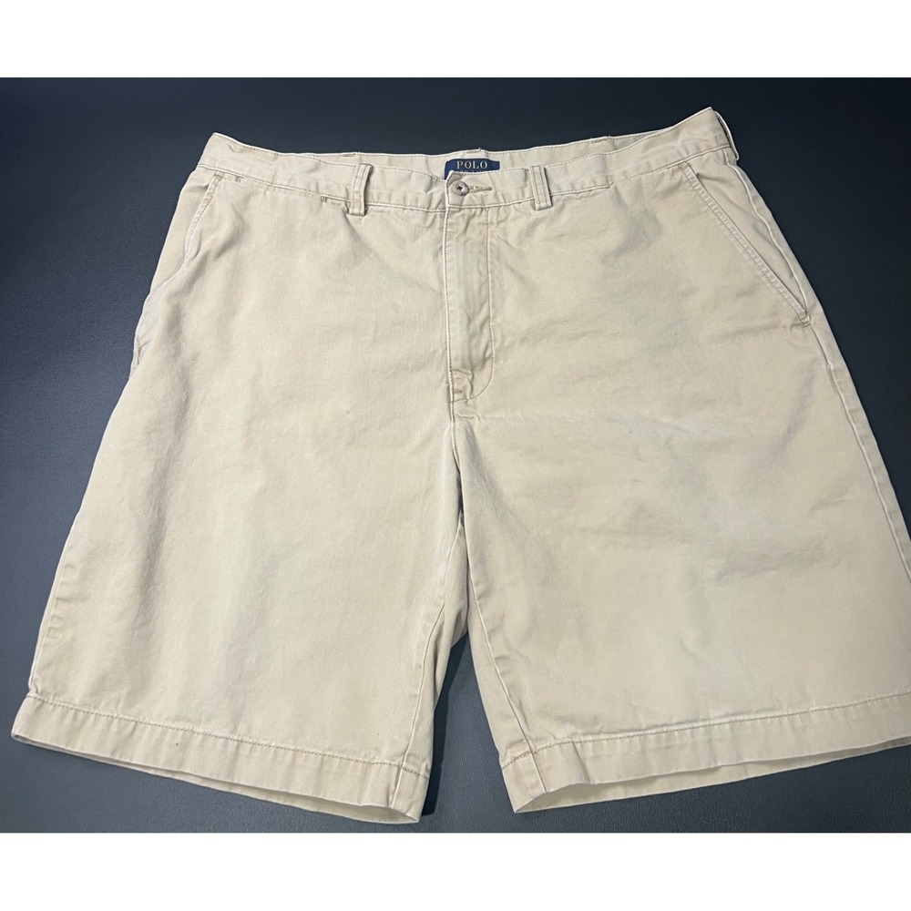 Polo Ralph Lauren Men's Chino Shorts Flat Front Beige 36 x 9